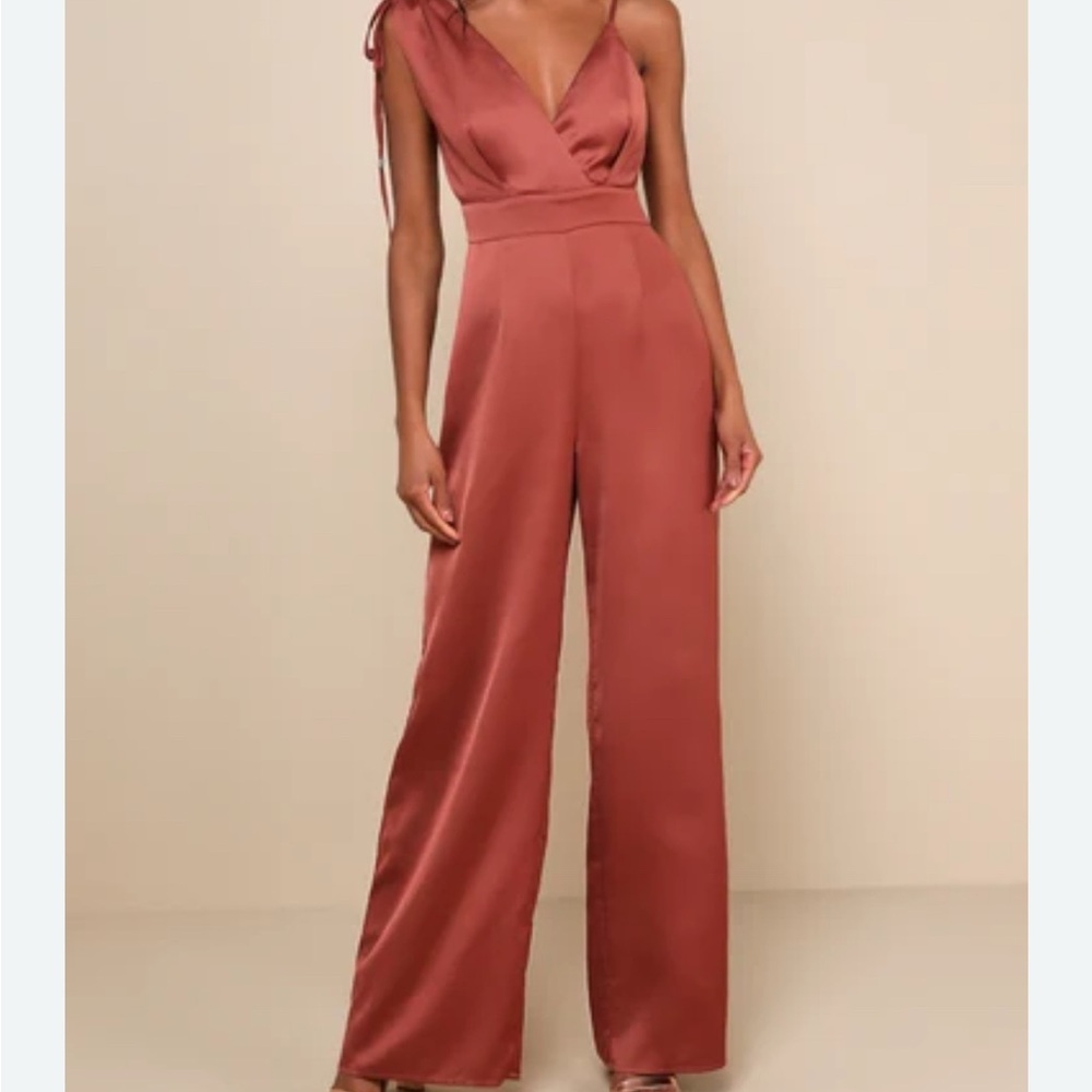 Lulu's Chic Rust Jumpsuit